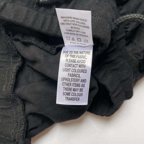 Quince Vintage Wash Tencel Utility Jogger Pants Black Size Small NEW - Picture 7 of 7